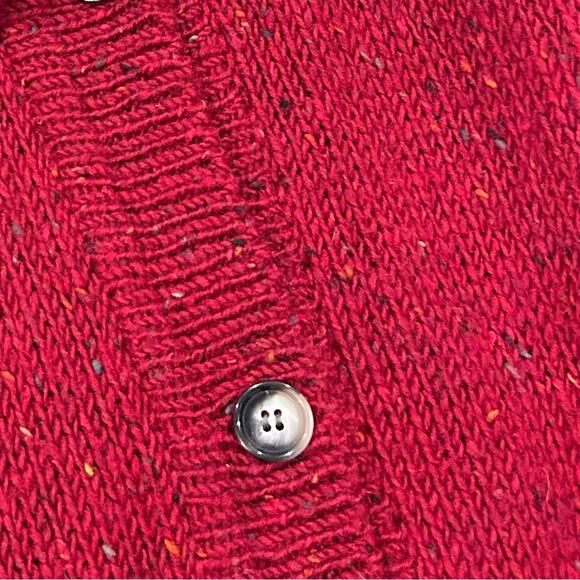 Aran Sweater Market Hand Loomed Wool Button Front Cardigan Size Large - Picture 5 of 8